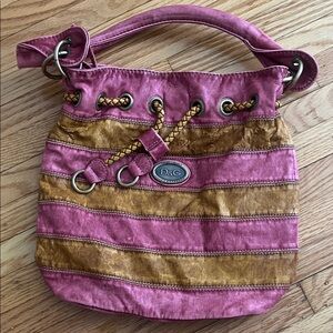D&G Two-Tone Pink and Tan Shoulder Bag